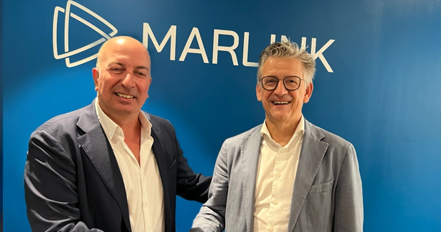 Evangelos Andriotis, CEO, TNL with Erik Ceuppens, CEO Marlink Group